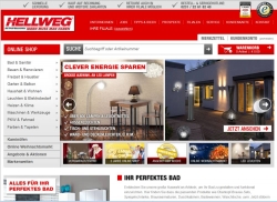 Startseite des Hellweg Online Shop
